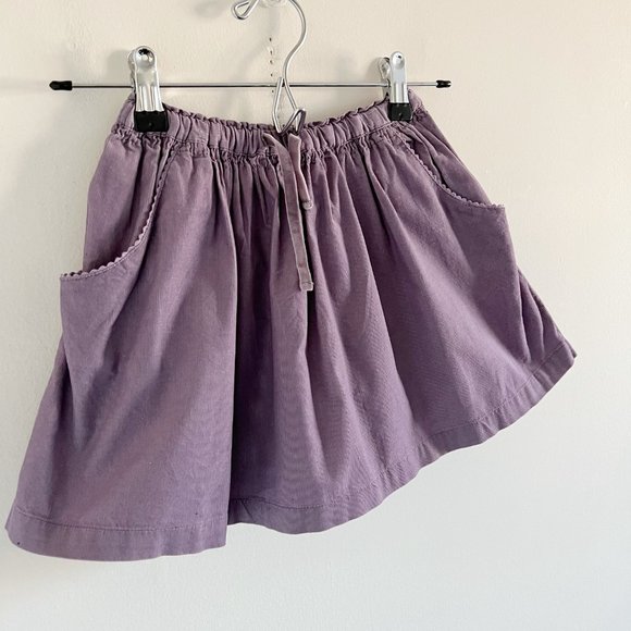 Mini Boden Corduroy Skirt 5-6 Purple 100% Cotton - Picture 3 of 7